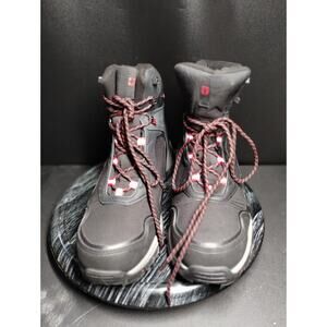 Mens Swiss Tech Soft Shell Winter Black Red Hunting Work Boots 400g Size 11